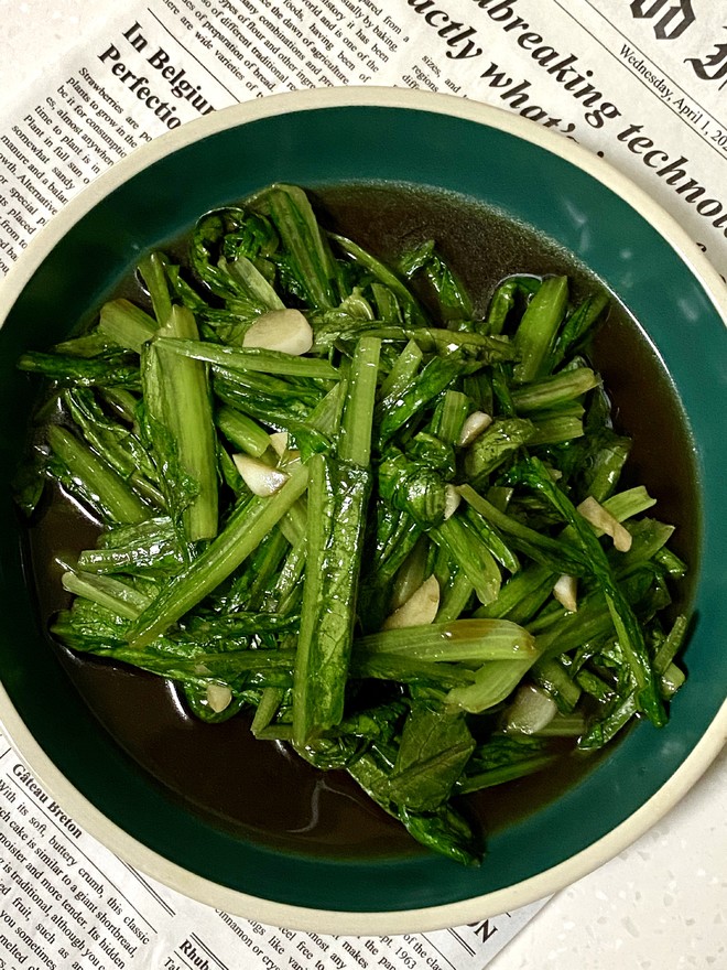 蠔油蒜蓉油麥菜的做法