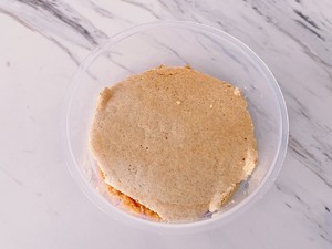 全麥pancake奶香餅芋泥肉松盒子蛋糕 全麥無糖無油小甜品 減肥減脂芋泥控解救嘴饞的做法 步驟22